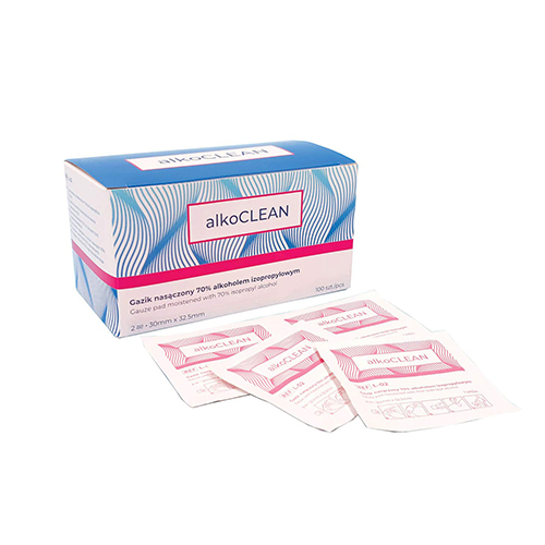 ΖARYS alcoCLEAN Pad - Κομπρέσες εμποτισμένες με αλκοόλη 70% - 100 τμχ